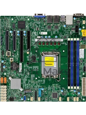 Материнская плата SuperMicro MBD-X13SCL-F-B, LGA1700, Intel C262, 4xDDR5, 8xSATA, 1xM.2, 1xPCIe 5.0 x16, 3xPCIe 5.0 x8, 1xVGA, 2x1Gb LAN, 2xUSB 2.0, 2xUSB 3.2 Gen 1, ATX