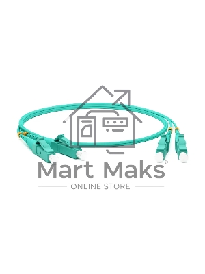 Комм. шнур оптический Hyperline, Duplex LC/LC, OM3 50/125, LSZH, 20м, Ø 2мм, голубой хвостовик, голубой