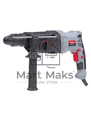 Перфоратор ПОБЕДА П-28/975Б, SDS+, 975Вт, макс. диаметр сверления 28 мм, 1200об/мин, 5300уд/мин, быстрозажимной патрон, дополнительная рукоятка, глубиномер, кейс