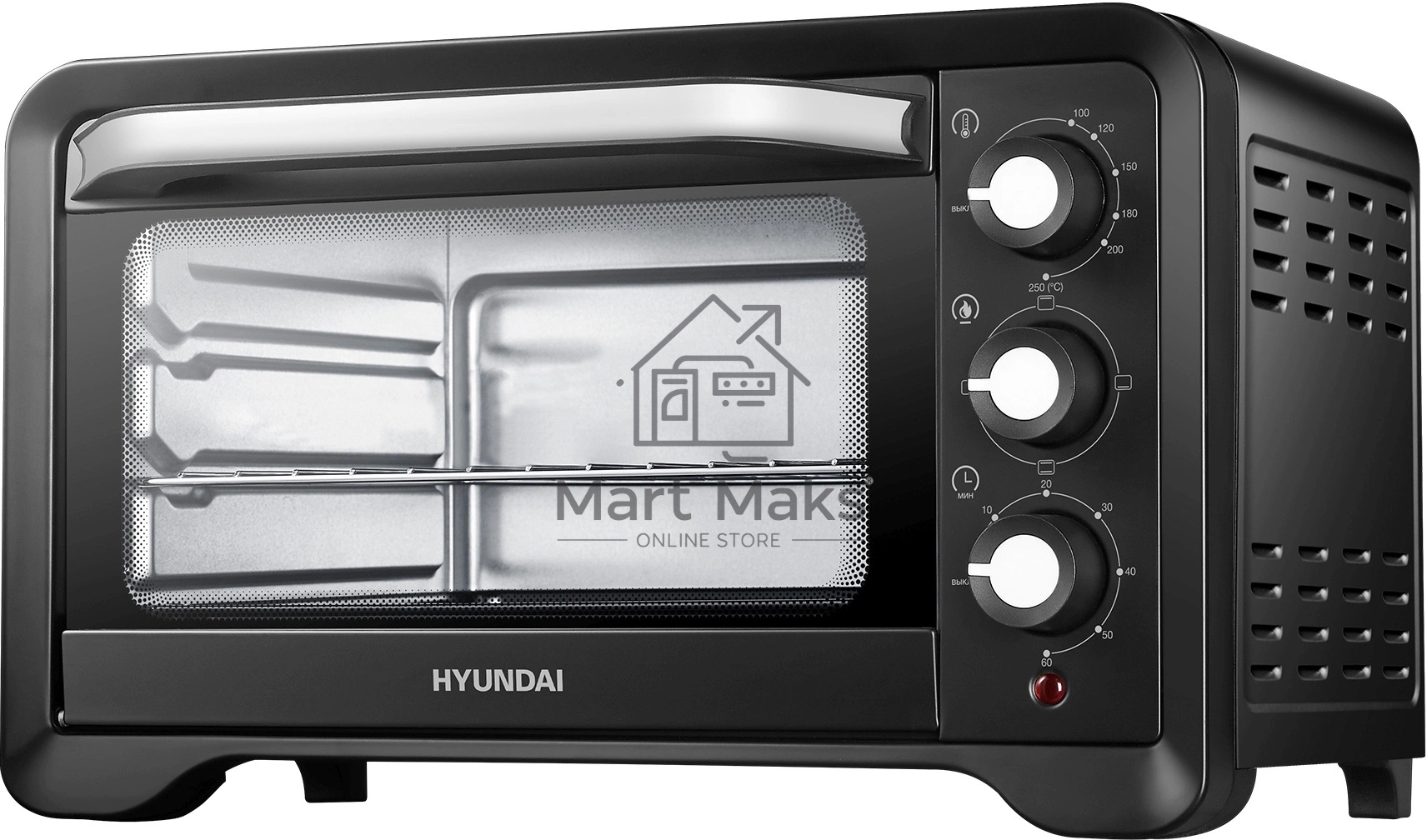 Мини-печь Hyundai MIO-HY103 20л. 1380Вт черный