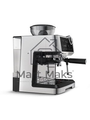 Кофеварка рожковая BQ CM5002 серебристый/черный, исп. кофе - зерновой/молотый, 2,8 л, 2400 Вт, 19 бар