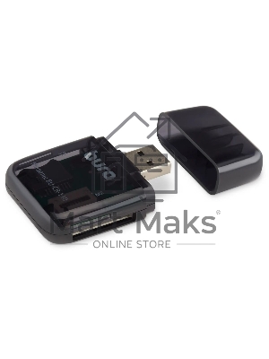 Кард-ридер Buro BU-CR-110 черный/MMC/MS/MS Duo/MS Micro M2/MS Pro/RS-MMC/SD/SDHC/TF/micro-SD/miсro-SDHC/USB 2.0/пластик