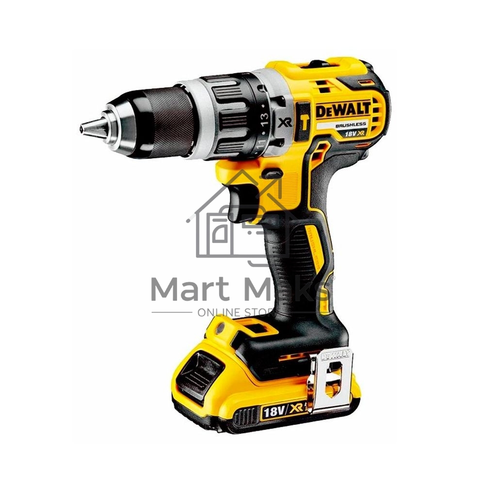 Дрель-шуруповерт DeWalt DCD796D2-QW, Аккумуляторная, 18В, 2 АКБ, Ударная, Кейс
