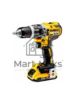 Дрель-шуруповерт DeWalt DCD796D2-QW, Аккумуляторная, 18В, 2 АКБ, Ударная, Кейс