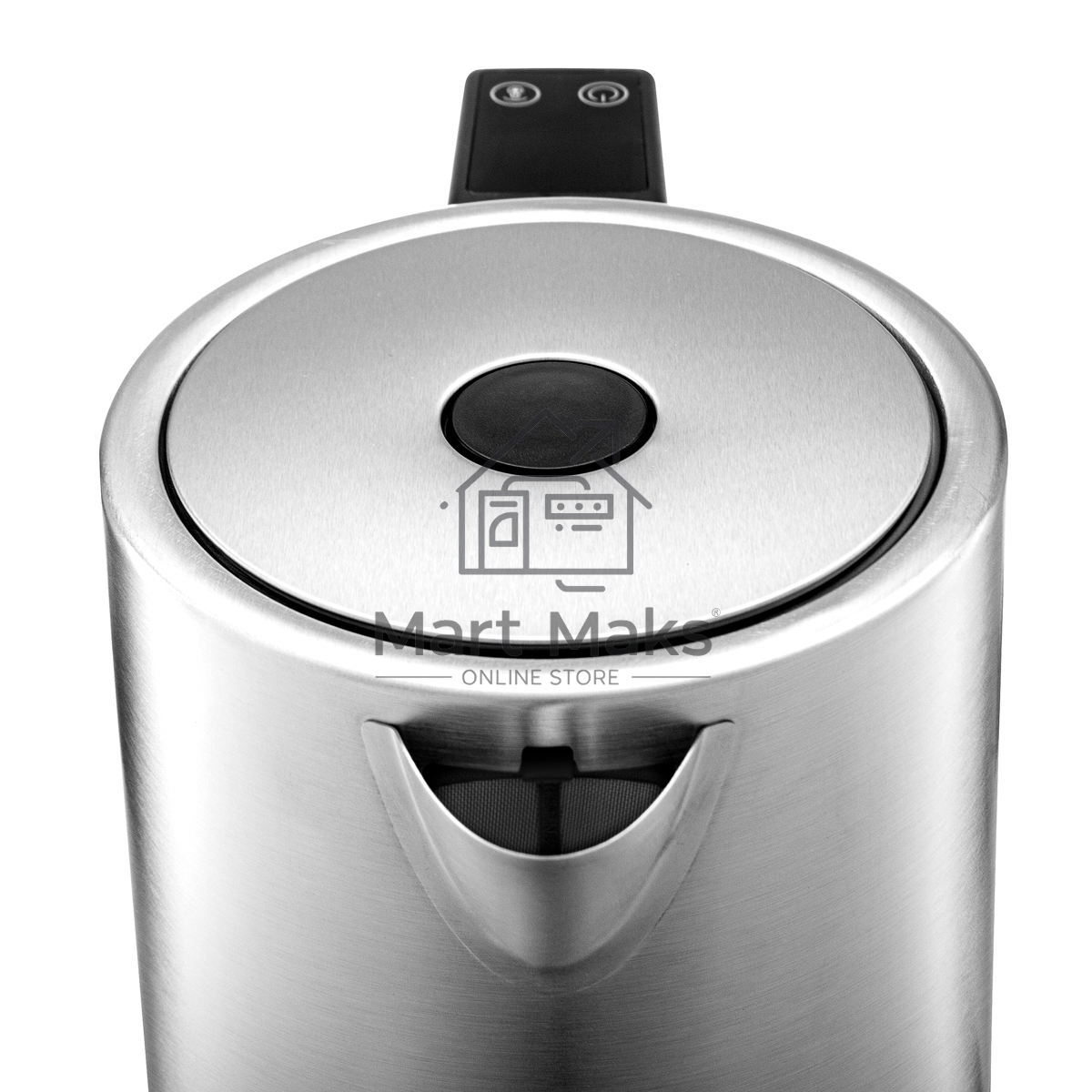 Чайник электрический BRAYER BR1060 2200 Вт, 1,7 л, стальной/черный