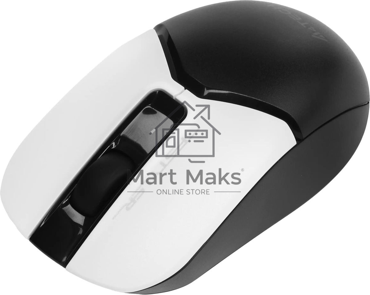 Мышь беспроводная A4Tech Fstyler FB12 белый/черный, 1200 dpi, радиоканал, Bluetooth, USB, кнопки - 3