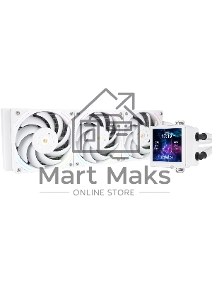 Система жидкостного охлаждения Thermalright Frozen Vision 360 V2 (360мм, LED, White, ARGB/Fans: 3x120мм, 69CFM, 27dBA, 2150RPM/Pump height 60мм, 23dBA, 3000RPM, Rad thickness 27мм/S: 1700, 1200, 1851, 115X, 2011, 2066, AM5, AM4)