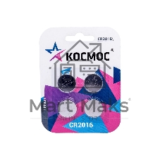 Элемент питания литиевый CR2016 4хBL (блист.4шт) КОСМОС KOC2016BL4