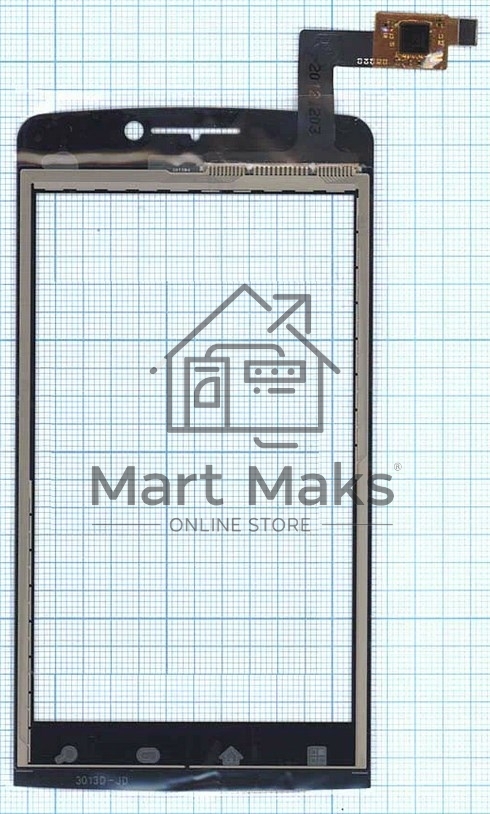 Сенсорное стекло (тачскрин) для Philips T539, черное