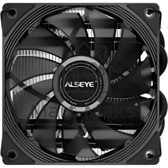 Кулер для процессора Alseye S37-4 черный, 92 мм, алюминий/медь, 3000 об/мин, 26.5 дБ, 4 pin, 130 Вт, 36 мм