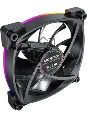 Вентилятор для корпуса Montech AX120 ARGb 120х120x25 черный 4-pin 27дБ (AX120 PWM BLACK) Ret
