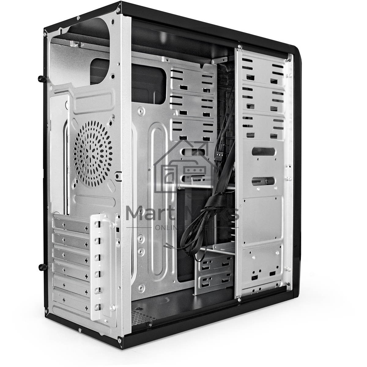 Компьютерный корпус Miditower ExeGate CP-601-UNS450 (ATX, БП UNS450 с вент. 12см, 2*USB, аудио, черный)
