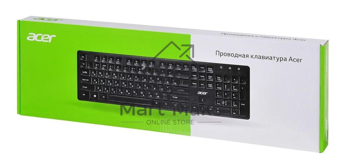 Клавиатура Acer OKW020 проводная, USB, черный