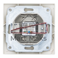 Розетка компьютерная RJ45 скрытой установки IP20,слоновая кость 
