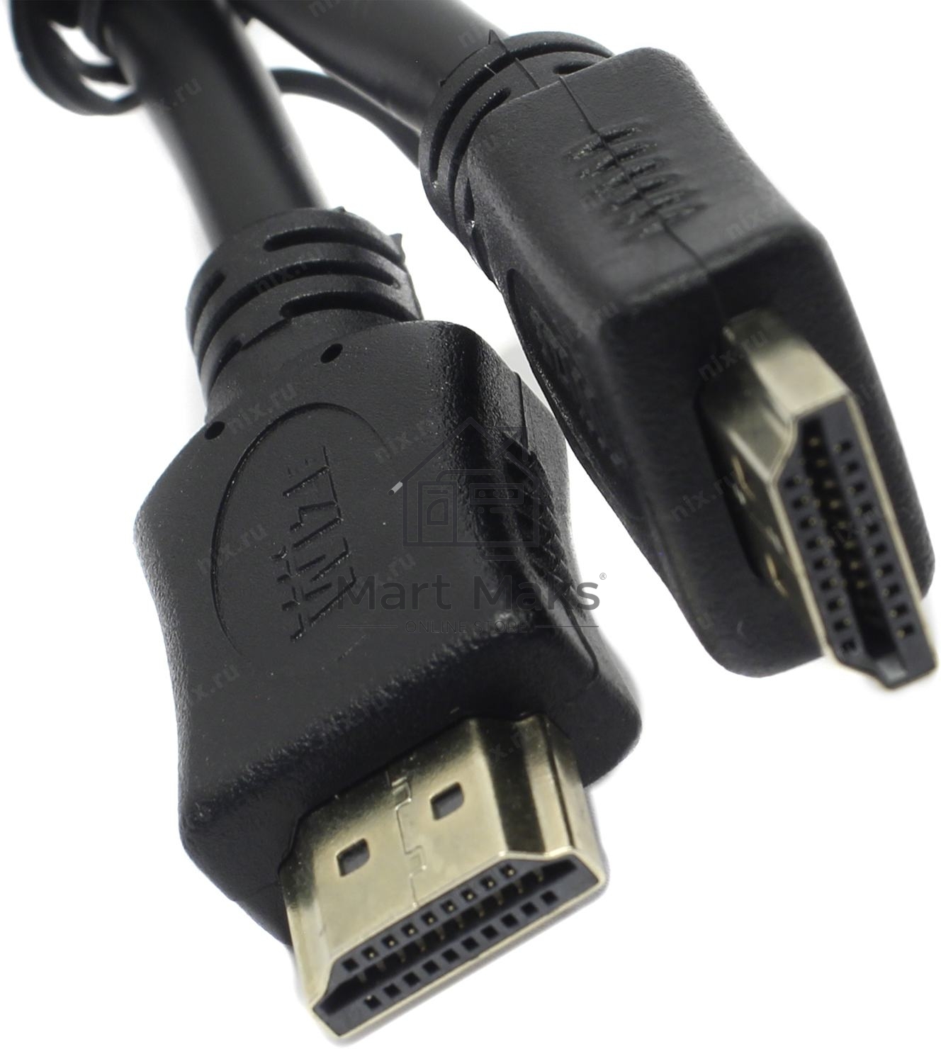 Кабель HDMI C-HM-HM-1.8M Wize, 1.8 м, v.2.0, 19M/19M, позол.разъемы, экран, черный, пакет