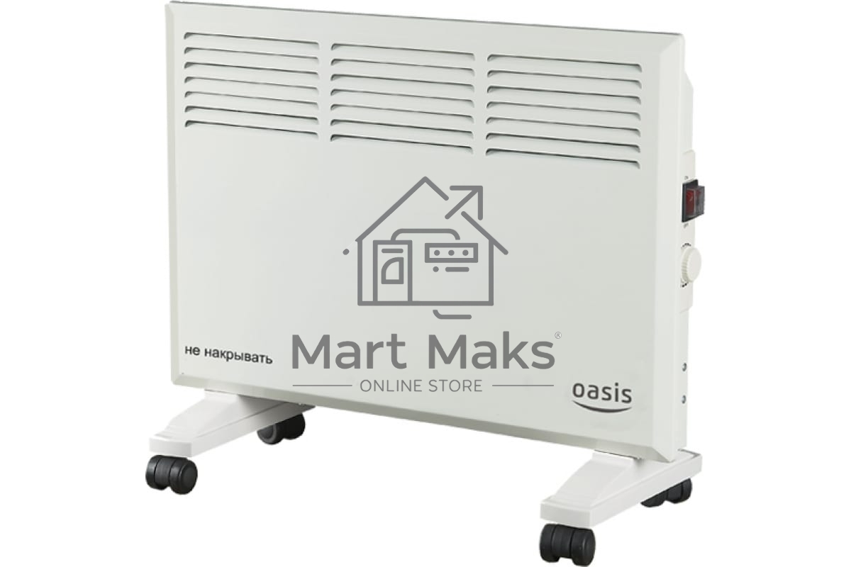 Конвектор Oasis KM-15 белый, 1500 Вт, 20 м2, термостат