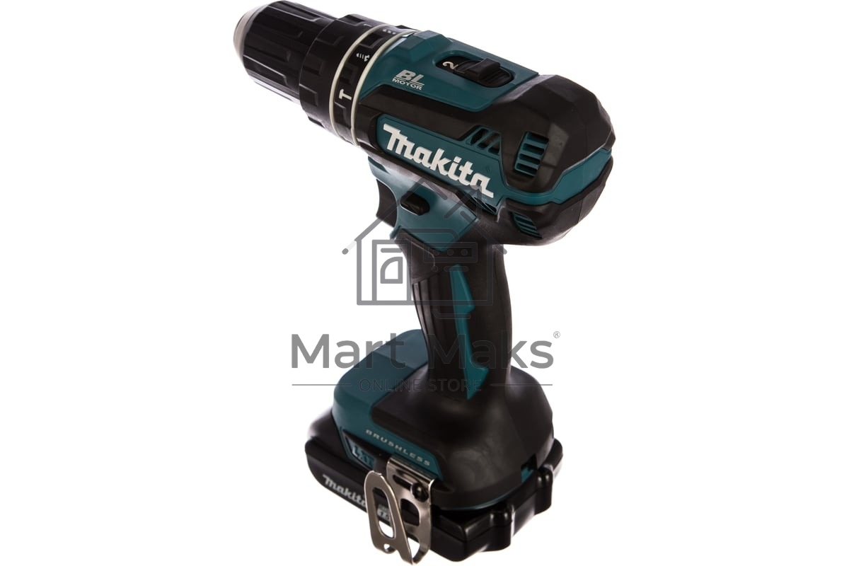 Аккумуляторная дрель-шуруповерт Makita DHP485SYE б\щет, 18В, 2х1.5 АчLi-ion, БЗП-13мм,0-500\1900об\м, 50\25Нм