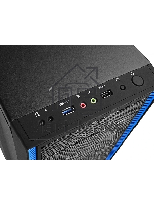 Компьютерный корпус Deepcool TESSERACT BF (DP-CCATX-TSRBFBK), без БП, черно-синий, ATX, видеокарта до 310мм, высота кулера для процессора до 165мм, 7 слотов расширения, 2 отсека 5.25