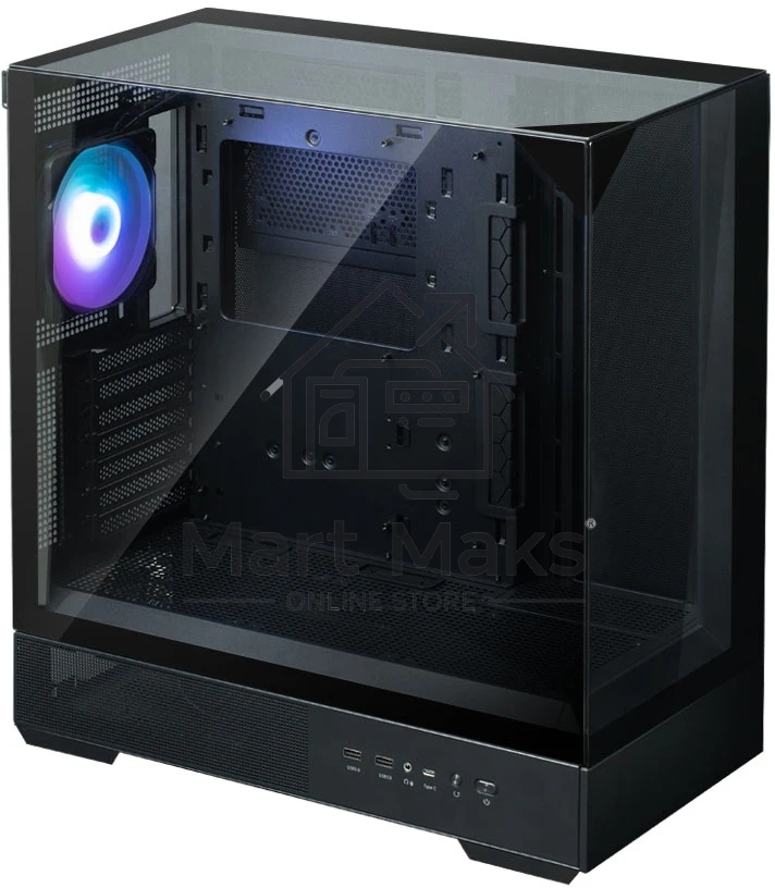 Компьютерный корпус ZALMAN P40 Prism, ATX, черный, WINDOW, 2x3.5