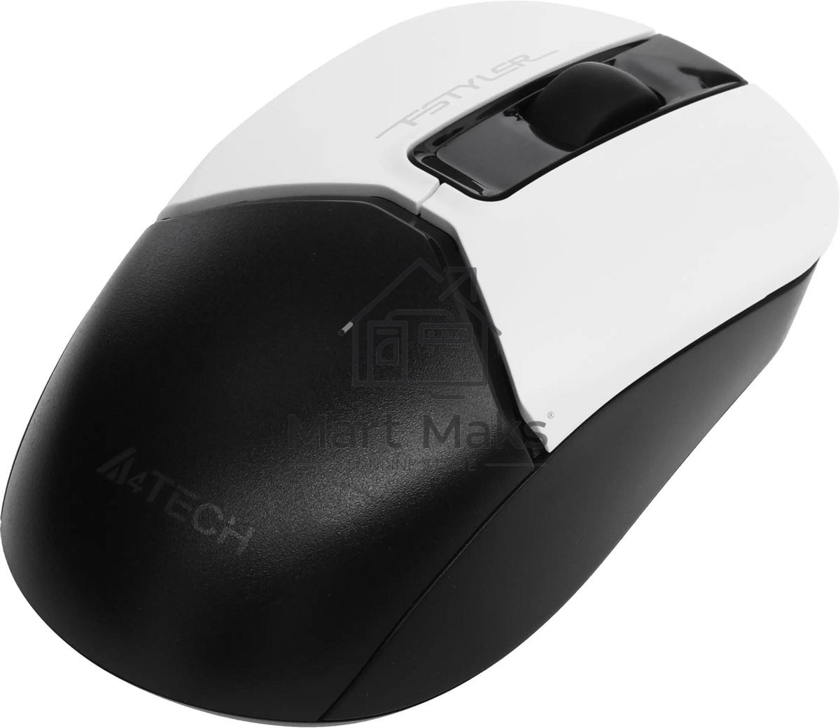 Мышь беспроводная A4Tech Fstyler FB12 белый/черный, 1200 dpi, радиоканал, Bluetooth, USB, кнопки - 3