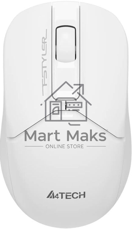 Мышь беспроводная A4Tech Fstyler FG12S белый, 1200 dpi, радиоканал, USB, кнопки - 3