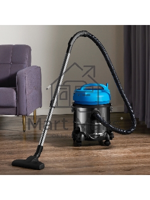 Пылесос Deerma DEM-TJ151W синий/серебристый, 250/1400 Вт, уборка сухая/влажная/сбор жидкости, пылесборник мешок/контейнер 21 л