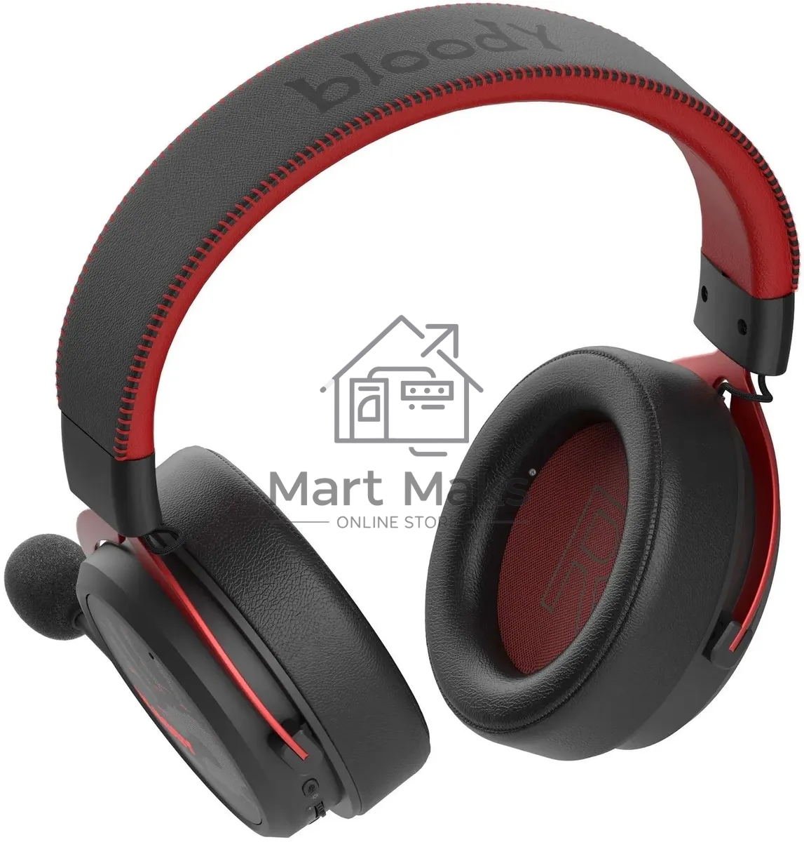 Наушники с микрофоном A4Tech Bloody MR590 Sports красный/черный 1.5м мониторные BT/Radio/3.5mm оголовье (MR590+ WIRED/SPORT RED)