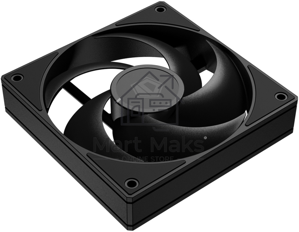 Вентилятор для корпуса ID-Cooling AS-120-K черный, 120 мм, 2000 об/мин, 27.2 дБ, 4 pin
