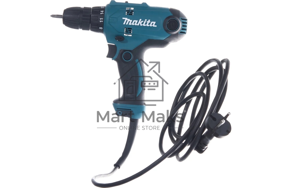 Дрель Makita DF0300  320Вт,БЗП-10мм,0-450\0-1500об\м,1.2кг,кор