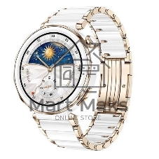 Умные часы Huawei Watch GT 5 Pro JNA-B29, 1.32' AMOLED, Bluetooth, NFC, IP68, керамический белый