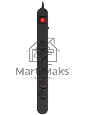 Сетевой фильтр Ippon NF-EU-1.8-10 1.8м (6 розеток) черный (коробка)