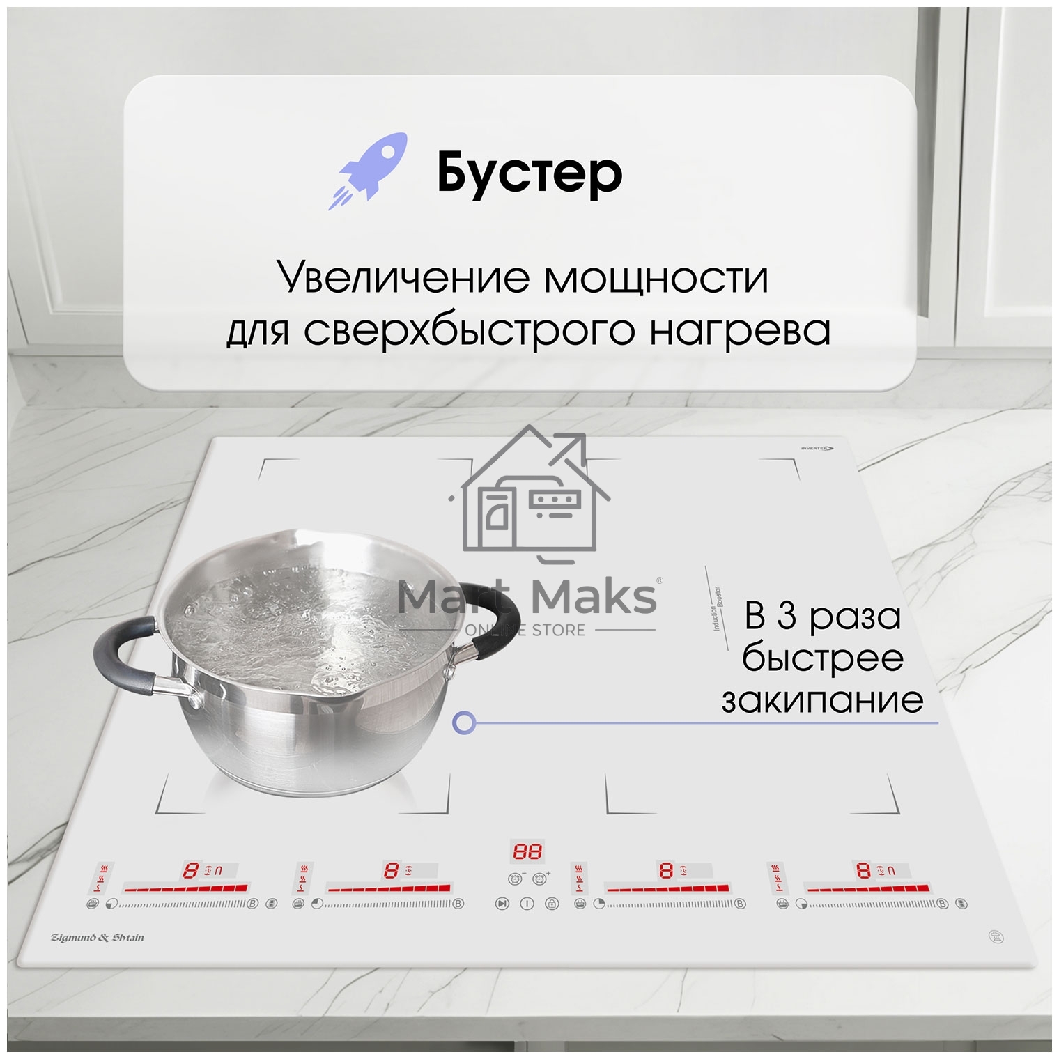 Индукционная варочная панель Zigmund & Shtain CI 29.6 W белый