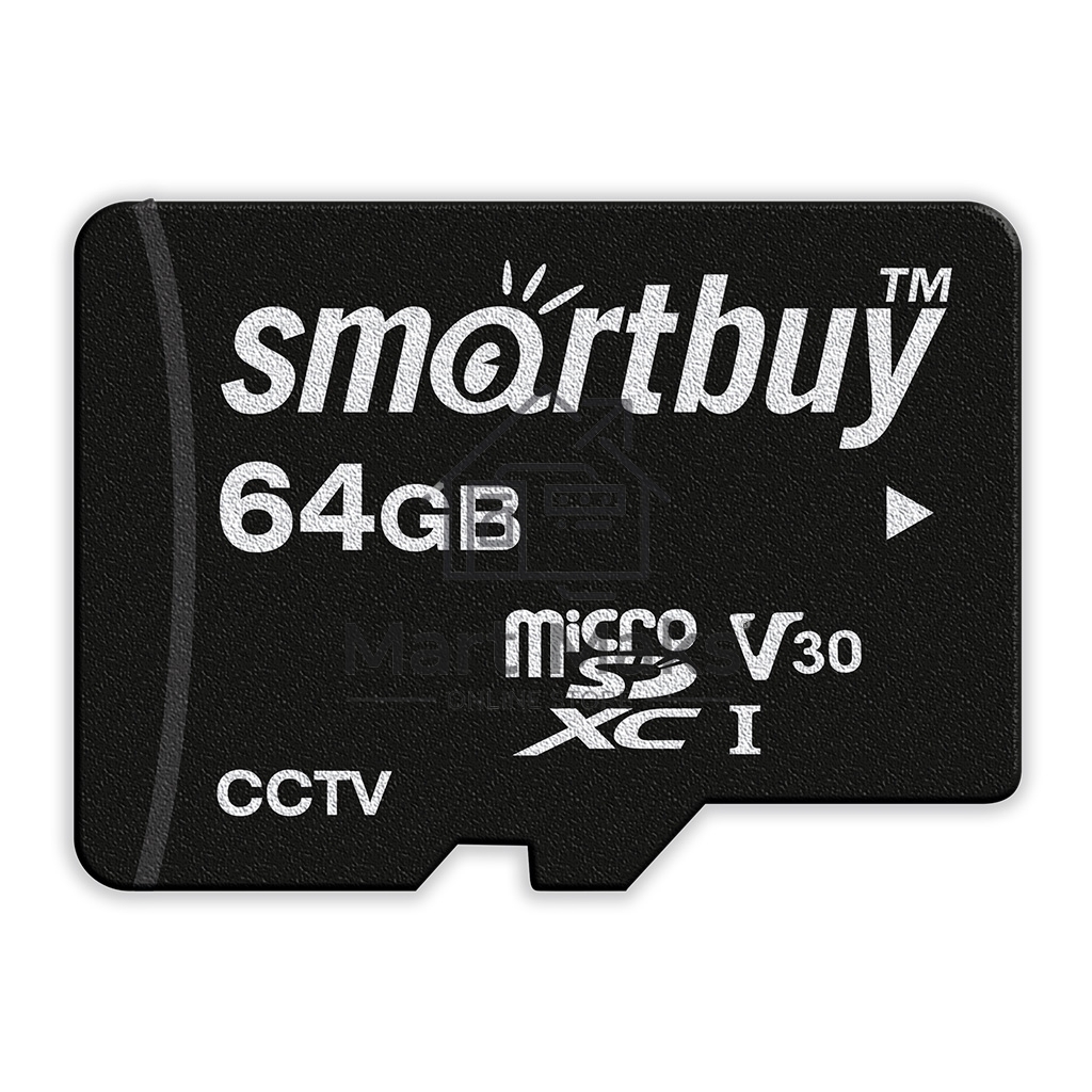 Флеш карта Smartbuy (SB64GbSDCCTV) micro SDXC 064Gb cl10 U3 V30 + адаптер