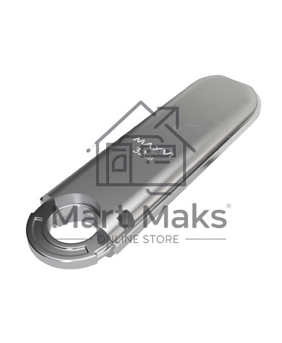 Флешка USB Maxvi P2 (FD32GBUSB20C10P2 silver), 32Gb, USB 2.0, R/W 12/5, серебристый