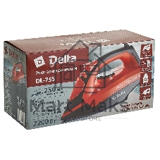 Утюг Delta DL-755 черный/оранжевый, 2200 Вт, 23 г/мин, 125 г/мин, 250 мл