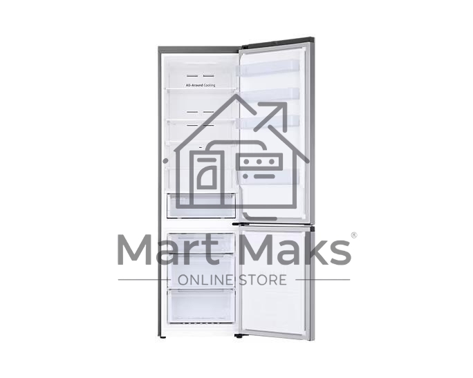 Холодильник Samsung RB38C671DSA/EF серебристый двухкамерный 276/114л морозилка снизу, No Frost