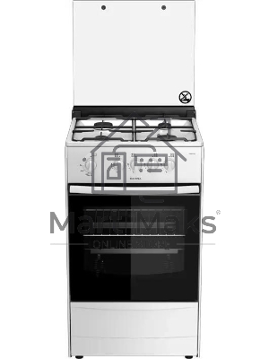 Плита газовая Darina 1В GM 441 002 W белый, конфорок 4 шт, духовка 50 л, 50 см x 85 см x 51 см