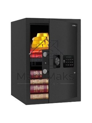 Сейф Deli ET535 350x 500x 330 мм, кодовый электронный/ключевой, черный