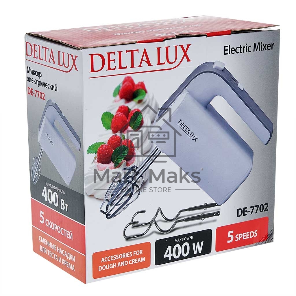 Миксер DELTA LUX DE-7702 белый с серым