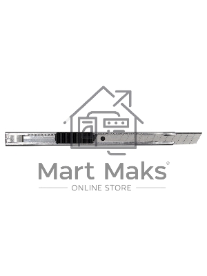 Нож канцелярский Silwerhof, ширина лезвия 9 мм, выдвижное лезвие фиксатор сталь серебристый пакет с европодвесом