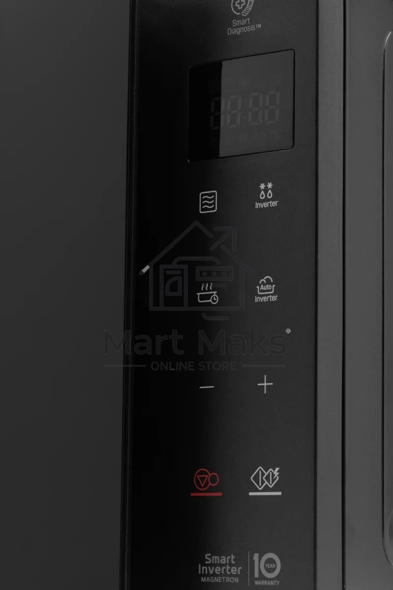 Микроволновая печь LG MW25R35GIS черный, 25 л, 1000 Вт, переключатели - сенсор