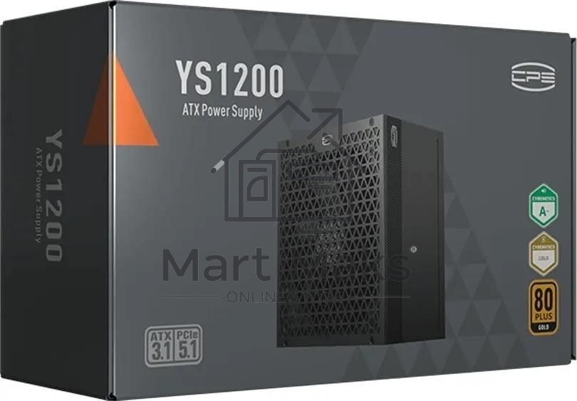 Блок питания PCCooler P5-YS1200-G1F черный 1200W 80 PLUS Gold, 135мм, модульный, черный