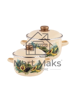 Набор посуды APPETITE N41P123 Avocado эмал (2 предмета)