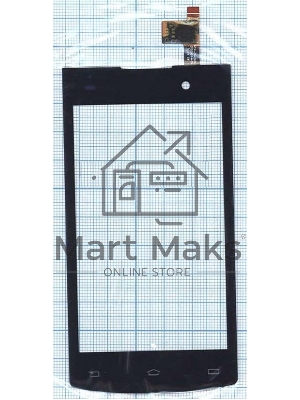 Сенсорное стекло (тачскрин) для Philips S301, черное