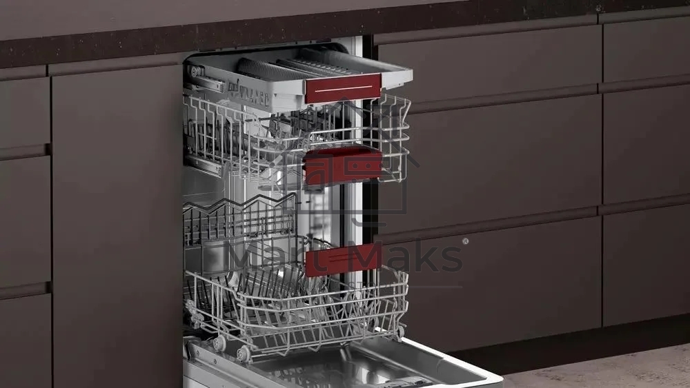 Встраиваемая посудомоечная машина NEFF S855EMX16E, серебристый, 44.8 см, 10 компл., 44 дБ, класс A