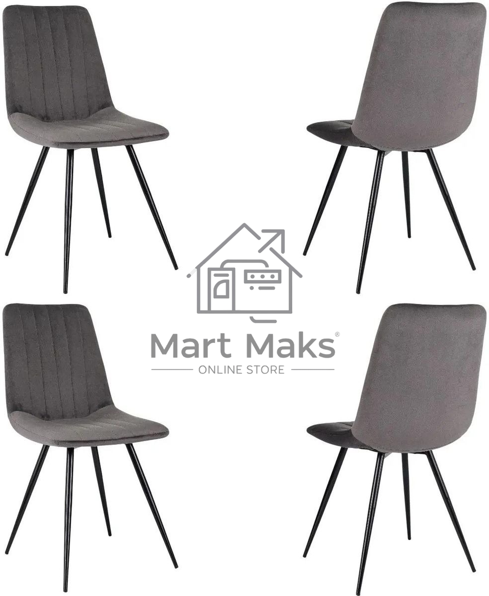 Стул для дома Бюрократ CH-K6_4 комплект 4шт Holland 18 металл черный на ножках (CH-K6_1/HL18_4)