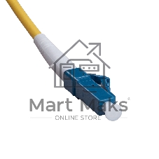 Патч-корд оптический Cabeus Tight Buffer, Simplex SC/LC, OS2 9/125, LSZH, 3м, Ø 3мм, синий хвостовик, желтый