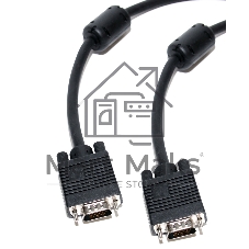 Кабель VGA 1м сигнальный HD15M/HD15M, ферр.кольца 5bites APC-133-010 1m. Кабель VGA 1м сигнальный HD15M/HD15M, ферр.кольца 5bites APC-133-010 1m.