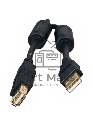 Кабель 5bites UC5011-030A USB2.0, AM/AF, зол.разъемы, ферр.кольца, 3м., черный Кабель 5bites UC5011-030A USB2.0, AM/AF, зол.разъемы, ферр.кольца, 3м., черный