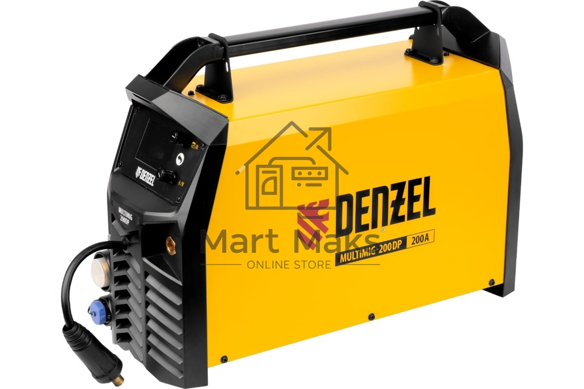 Аппарат инвертор. полуавтомат. сварки MultiMIG-200DP Synergy Double Pulse, 200 А, ПВ 80% Denzel
